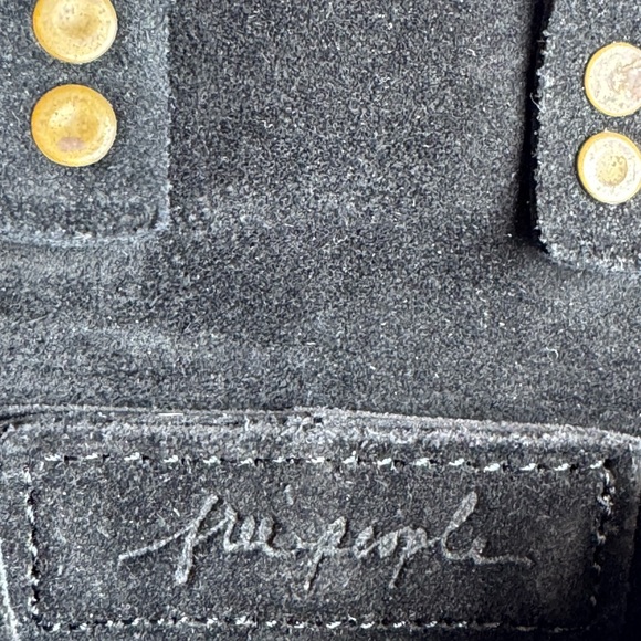 Free People Mini EVA Black Suede Envelope Wallet size 3” by 4” Minimalist Must - Picture 5 of 5